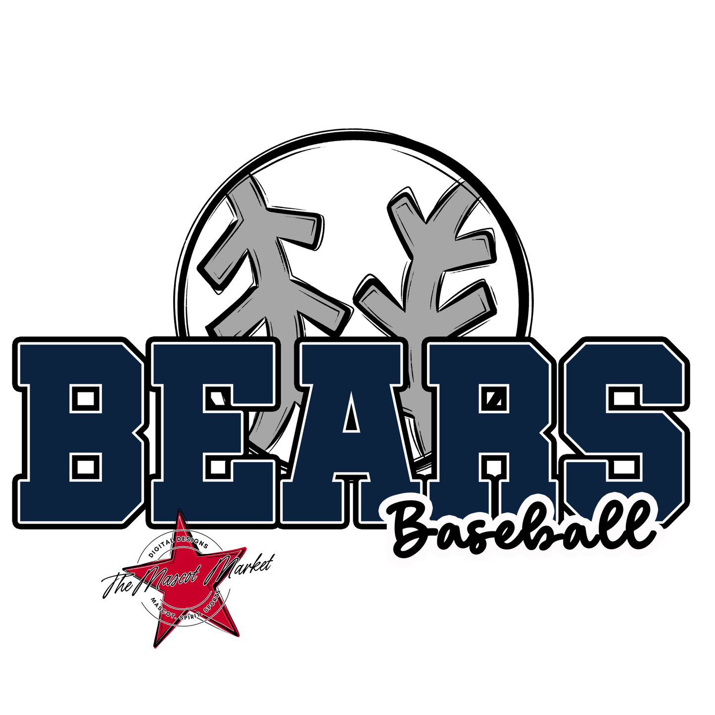 Bears Varsity Baseball Design-Navy