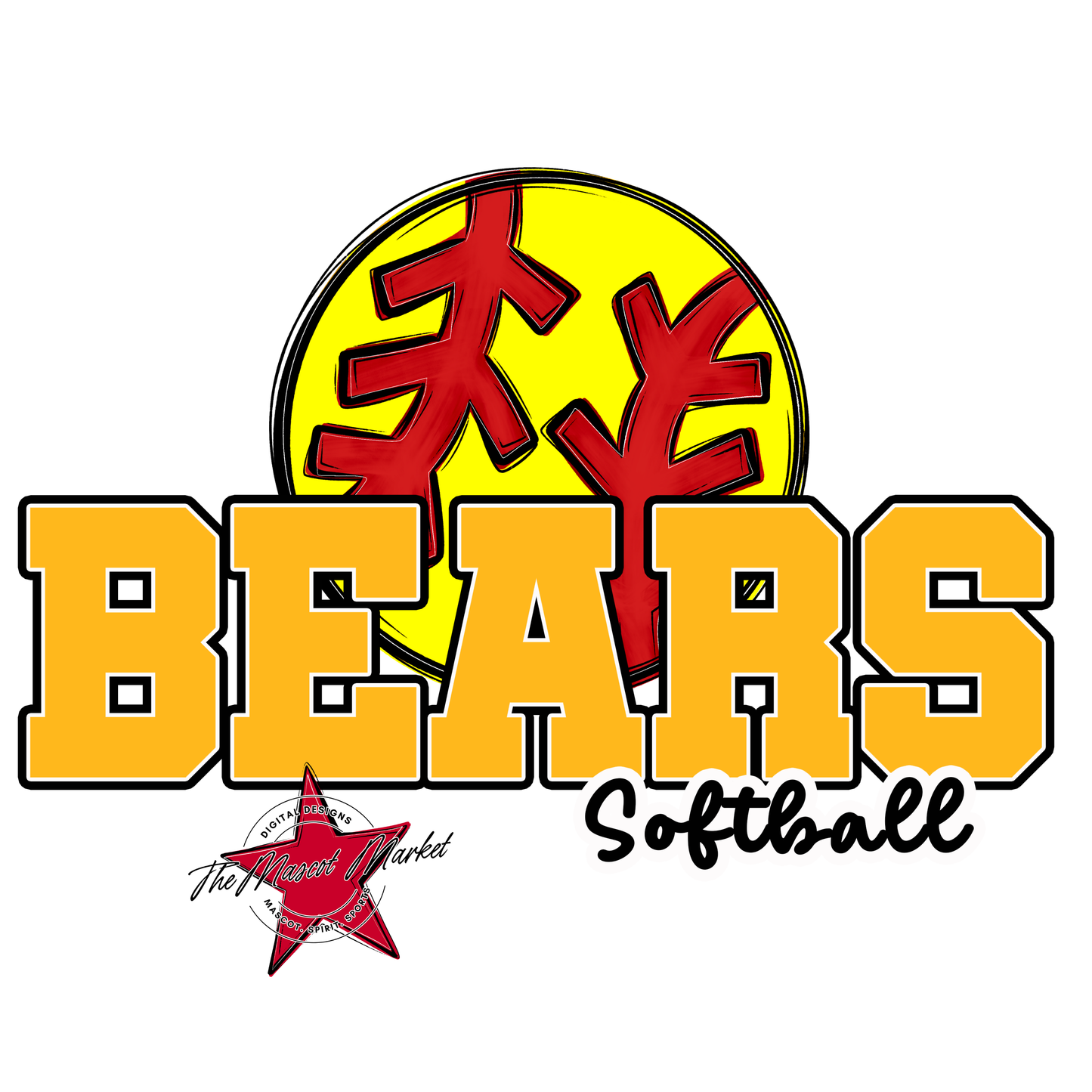 Bears Varsity Softball Design-Yellow