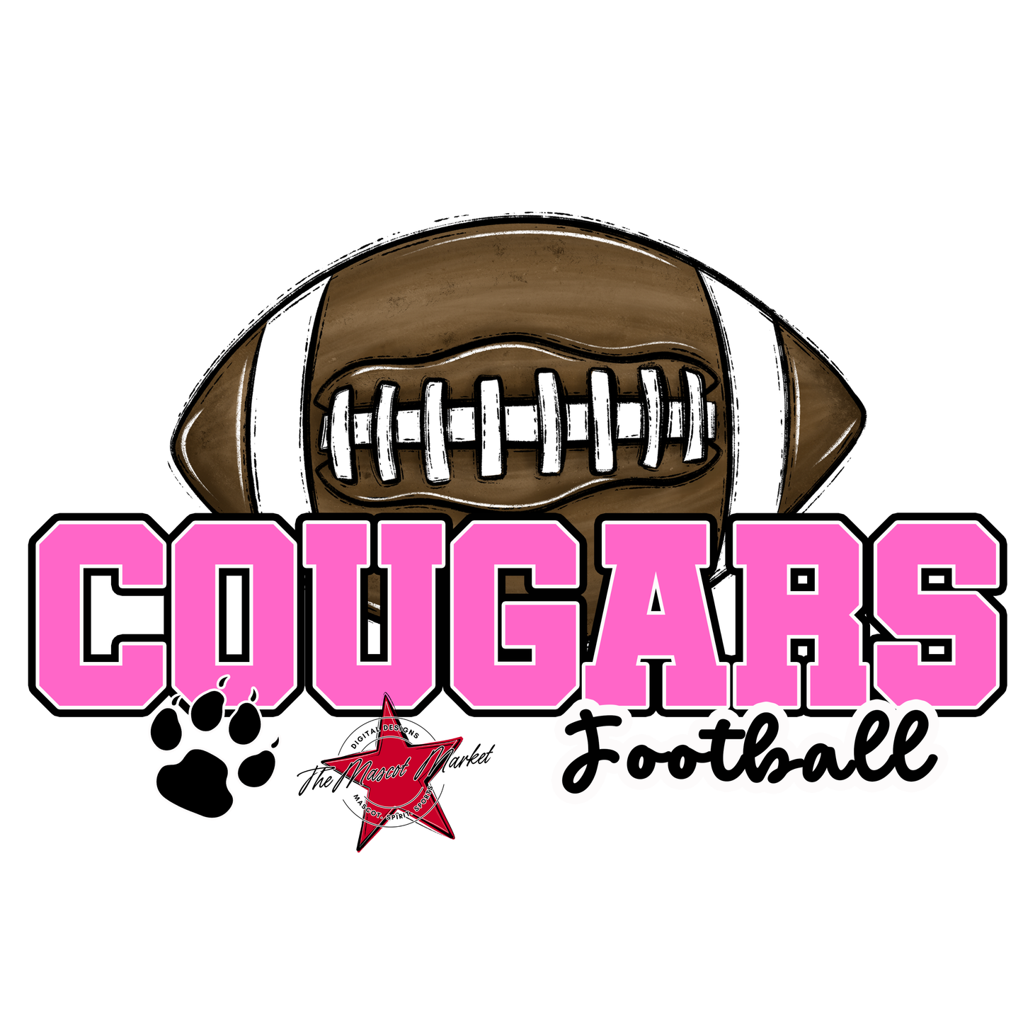 Cougars Varsity Football-Baby Pink