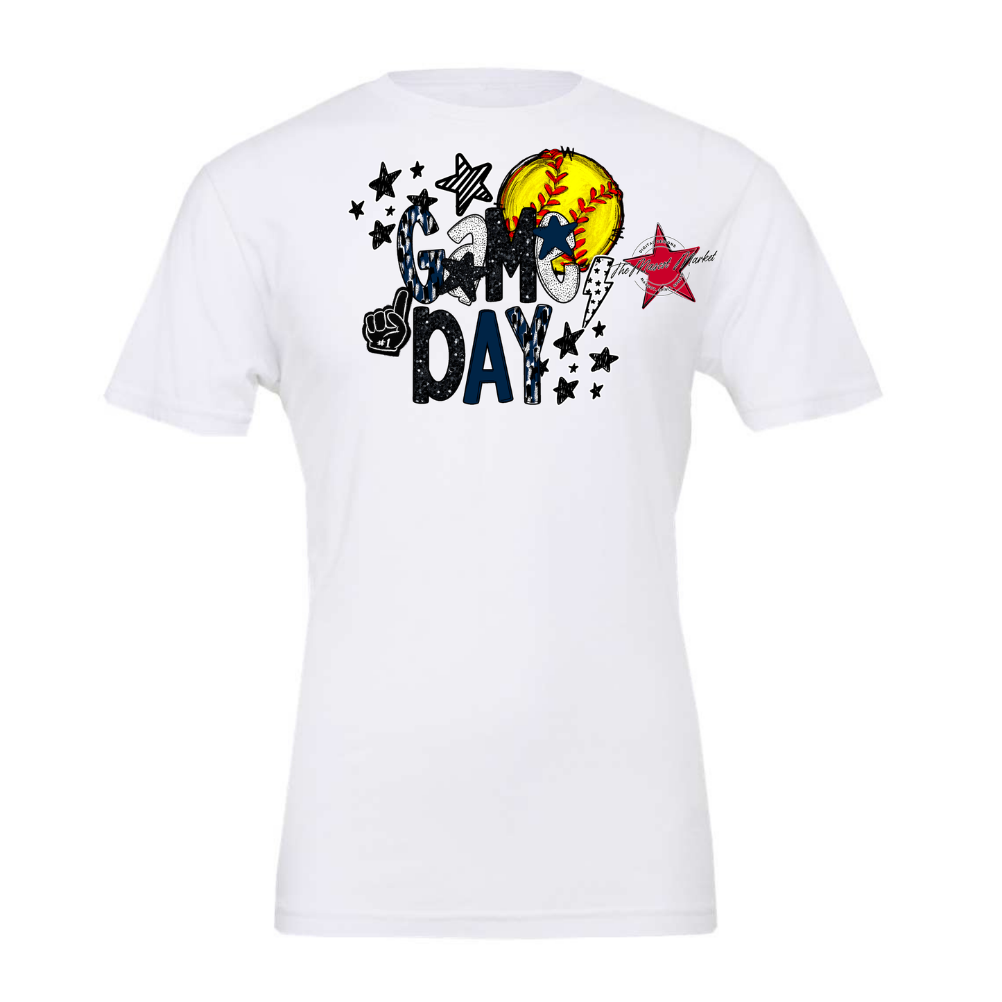 Game Day Softball Scrape Design-Navy