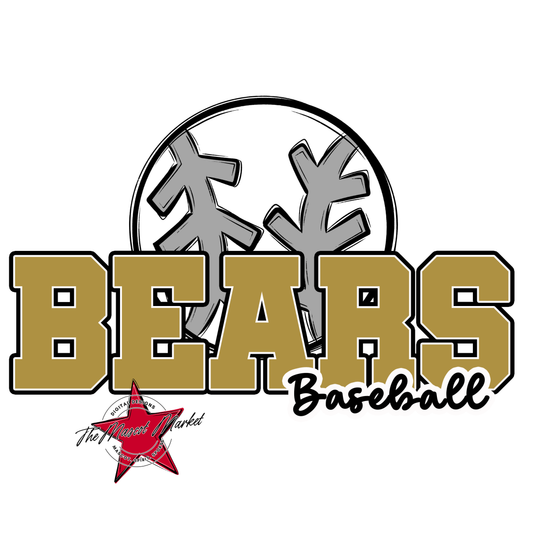 Bears Varsity Baseball Design-Gold