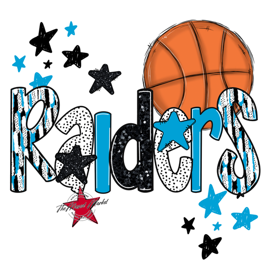 Raiders Basketball Scrape-Carolina Blue