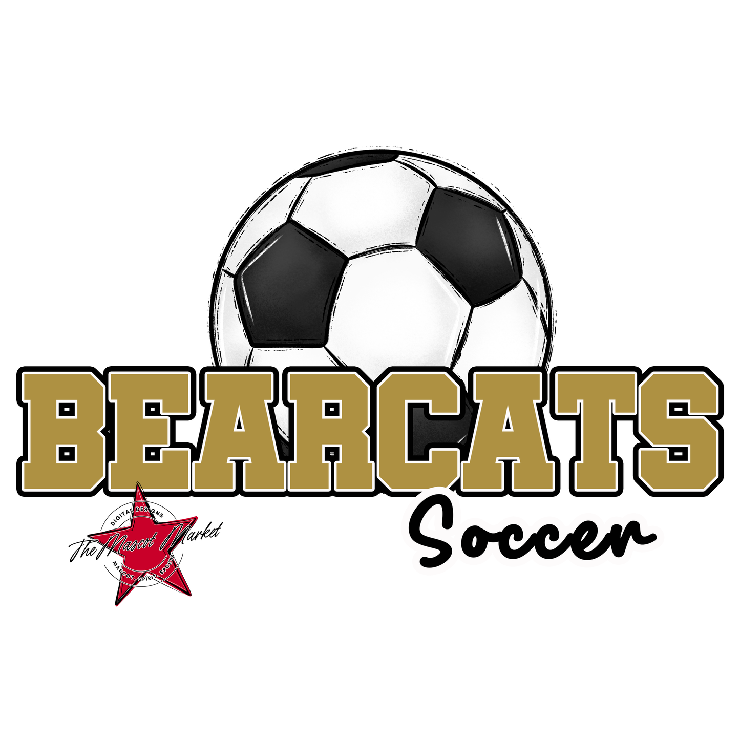 Bearcats Varsity Soccer Design-Gold