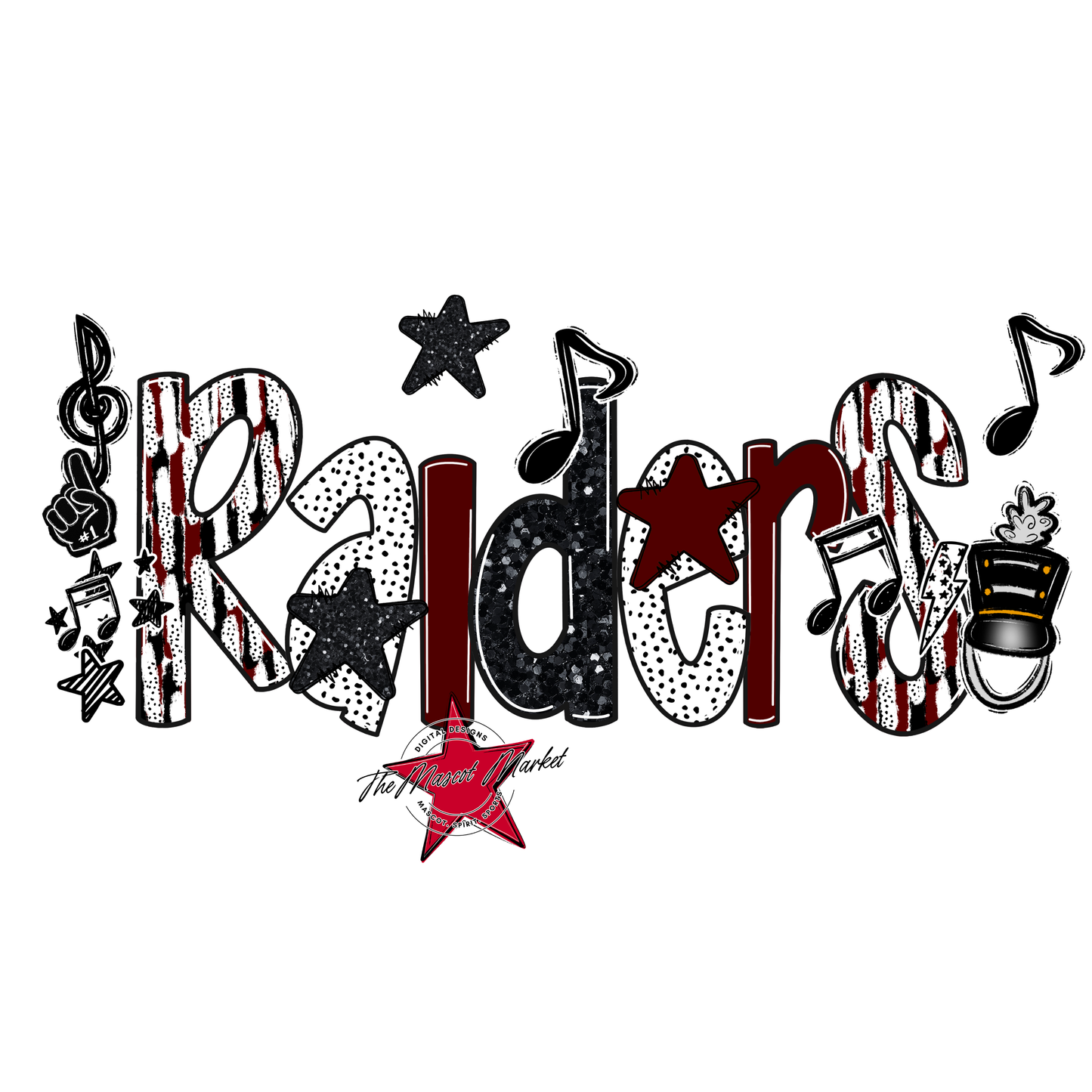 Raiders Band Scrape-Maroon