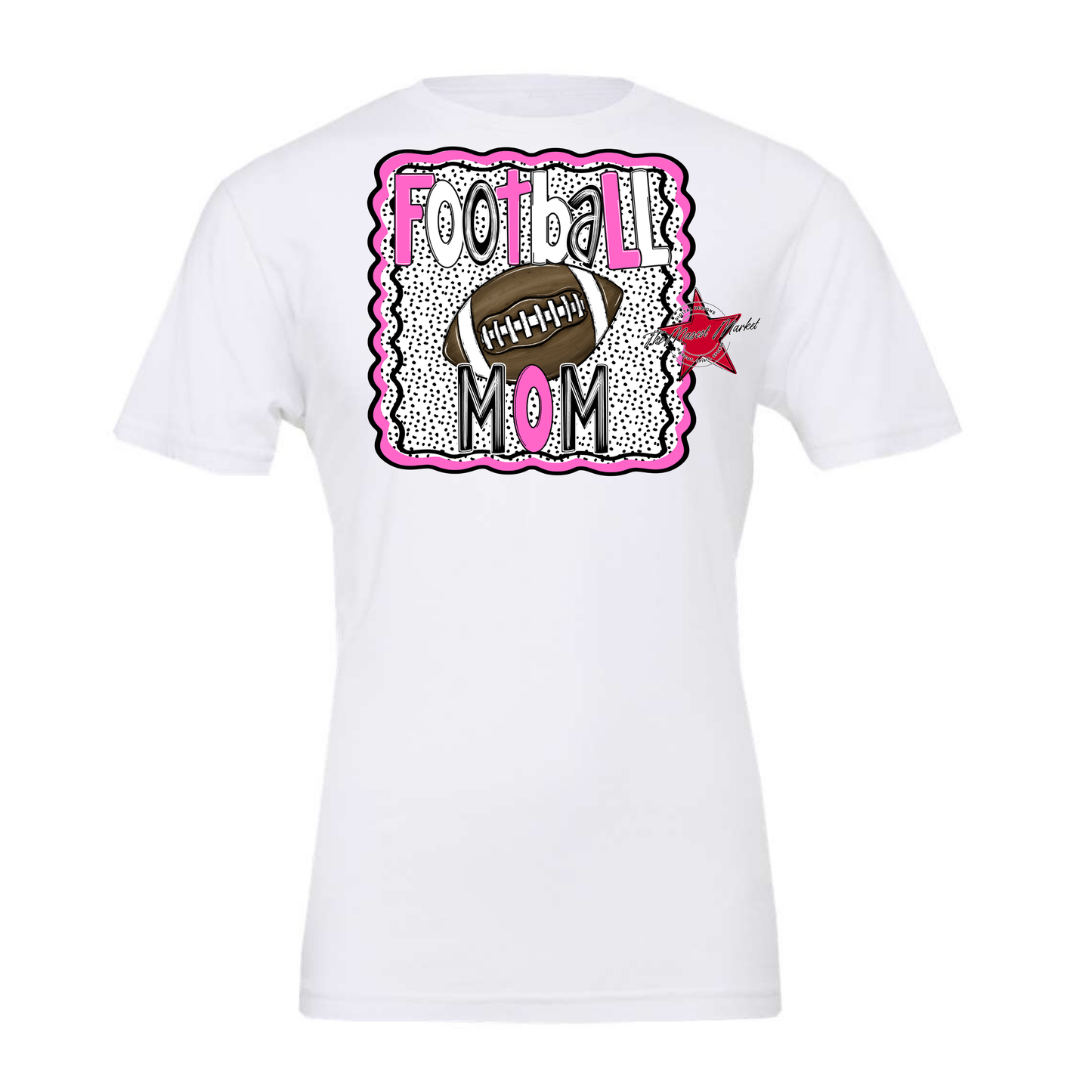 Football Mom Dot Design-Baby Pink