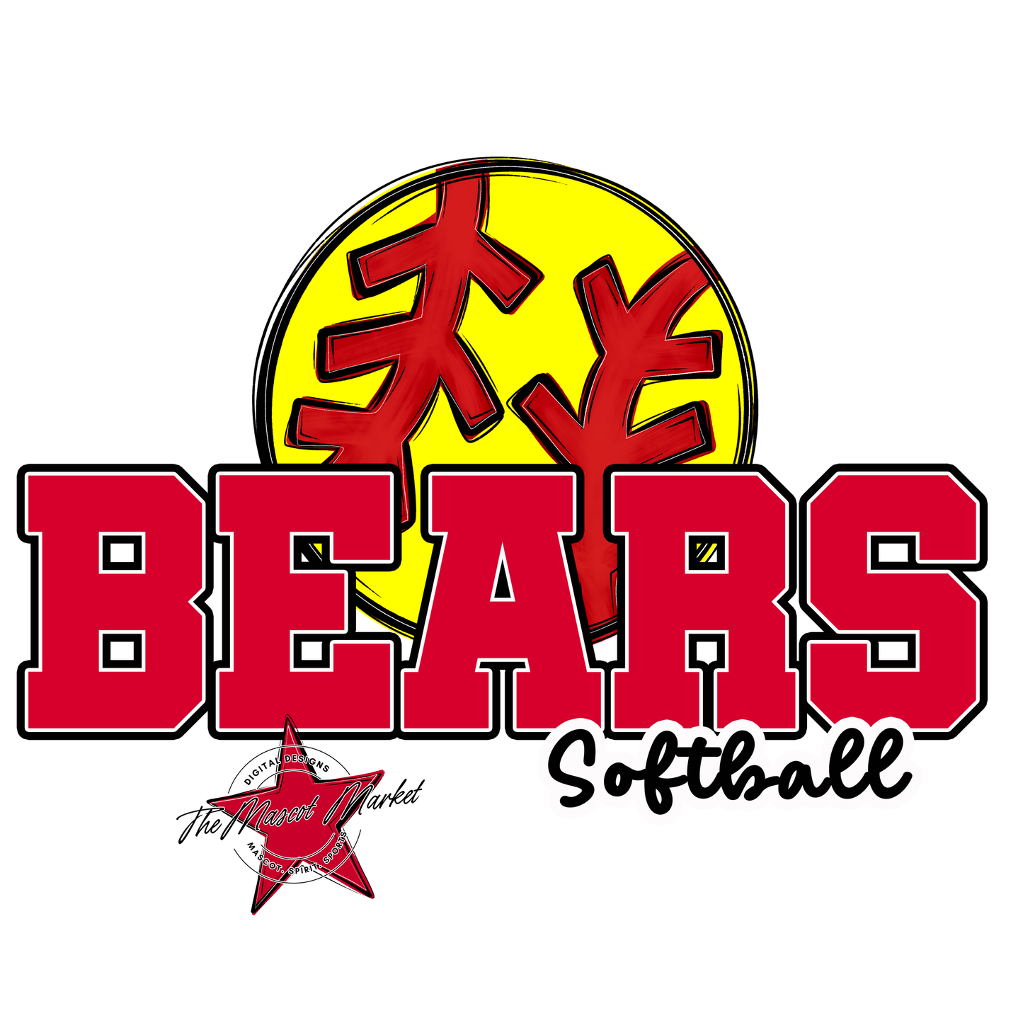 Bears Varsity Softball Design-Red