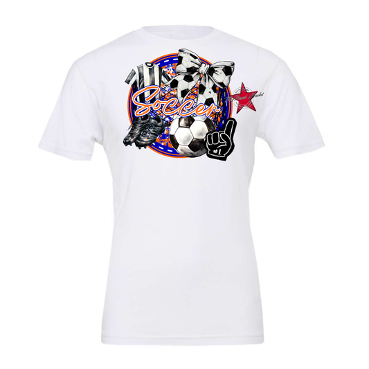 Circle Soccer Design-Blue-Orange