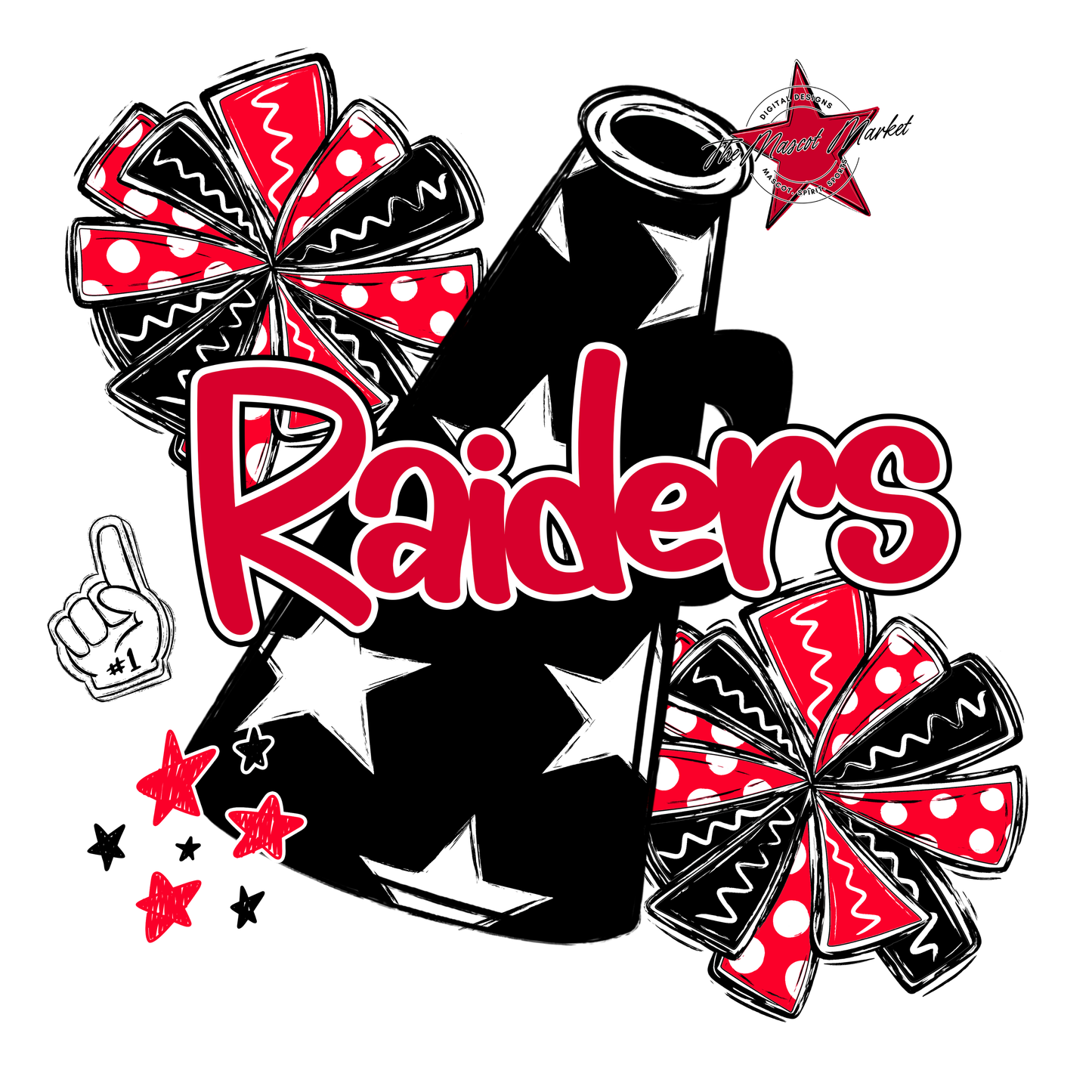 Raiders Alpha Megaphone Cheer-Red