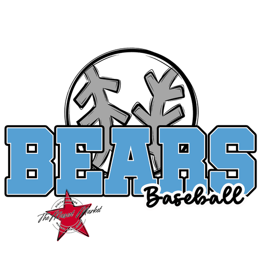 Bears Varsity Baseball Design-Carolina Blue