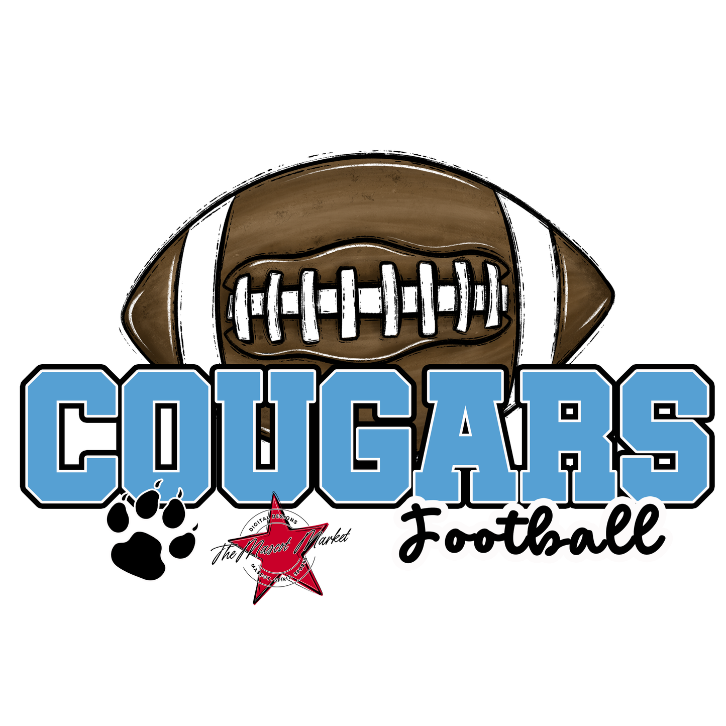 Cougars Varsity Football-Carolina Blue