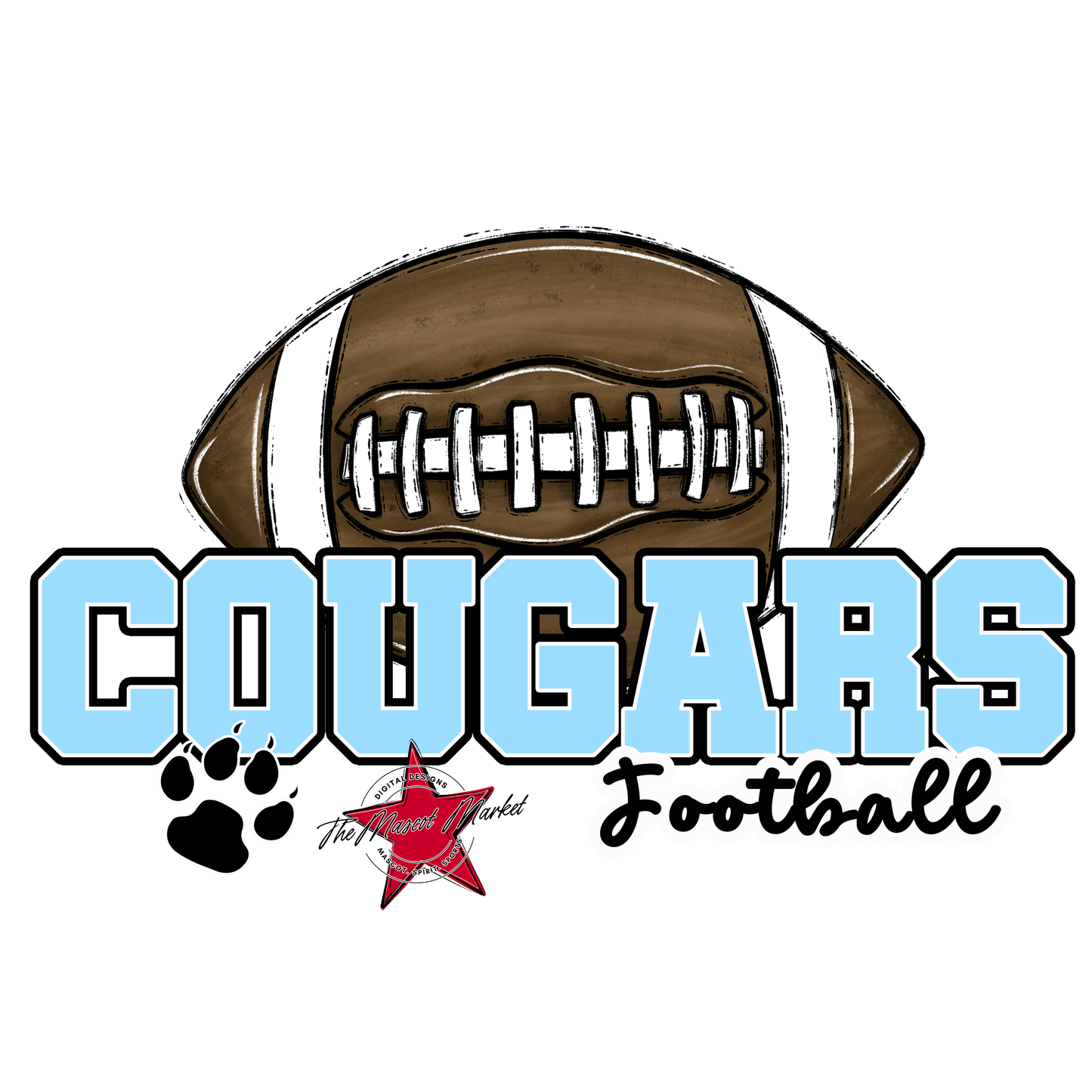 Cougars Varsity Football-Columbia Blue