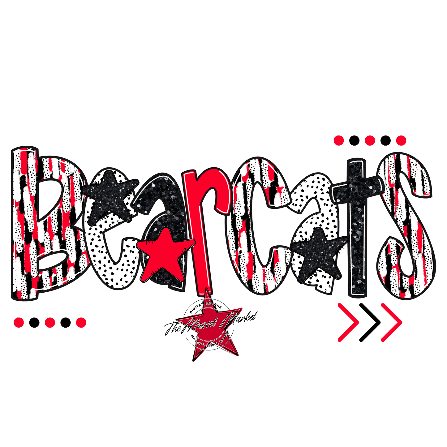Bearcats Brushstroke Alpha-Maroon-Red