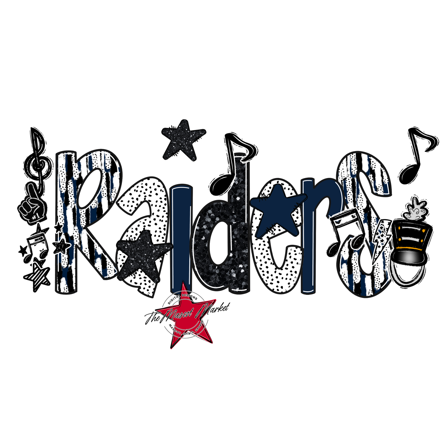 Raiders Band Scrape-Navy