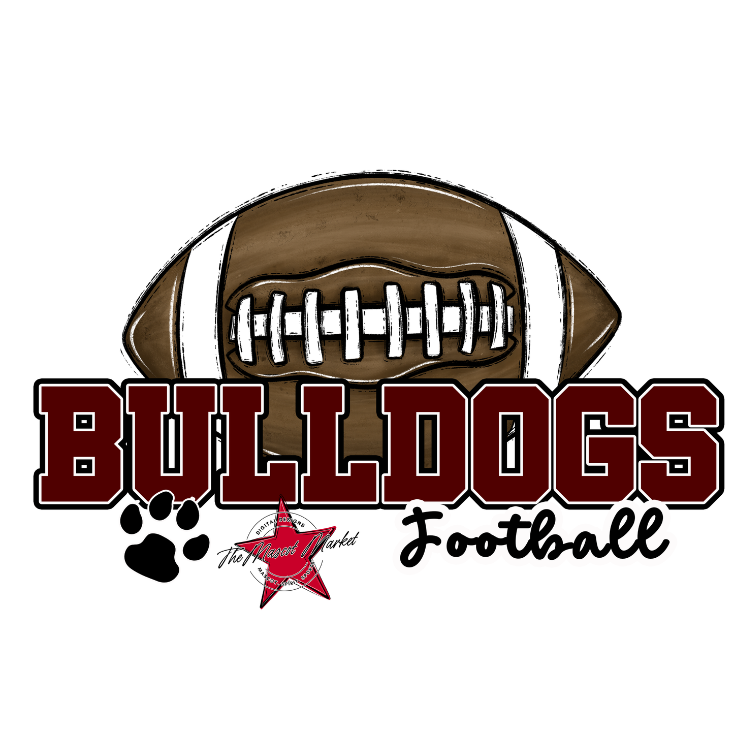 Bulldogs Varsity Football-Maroon