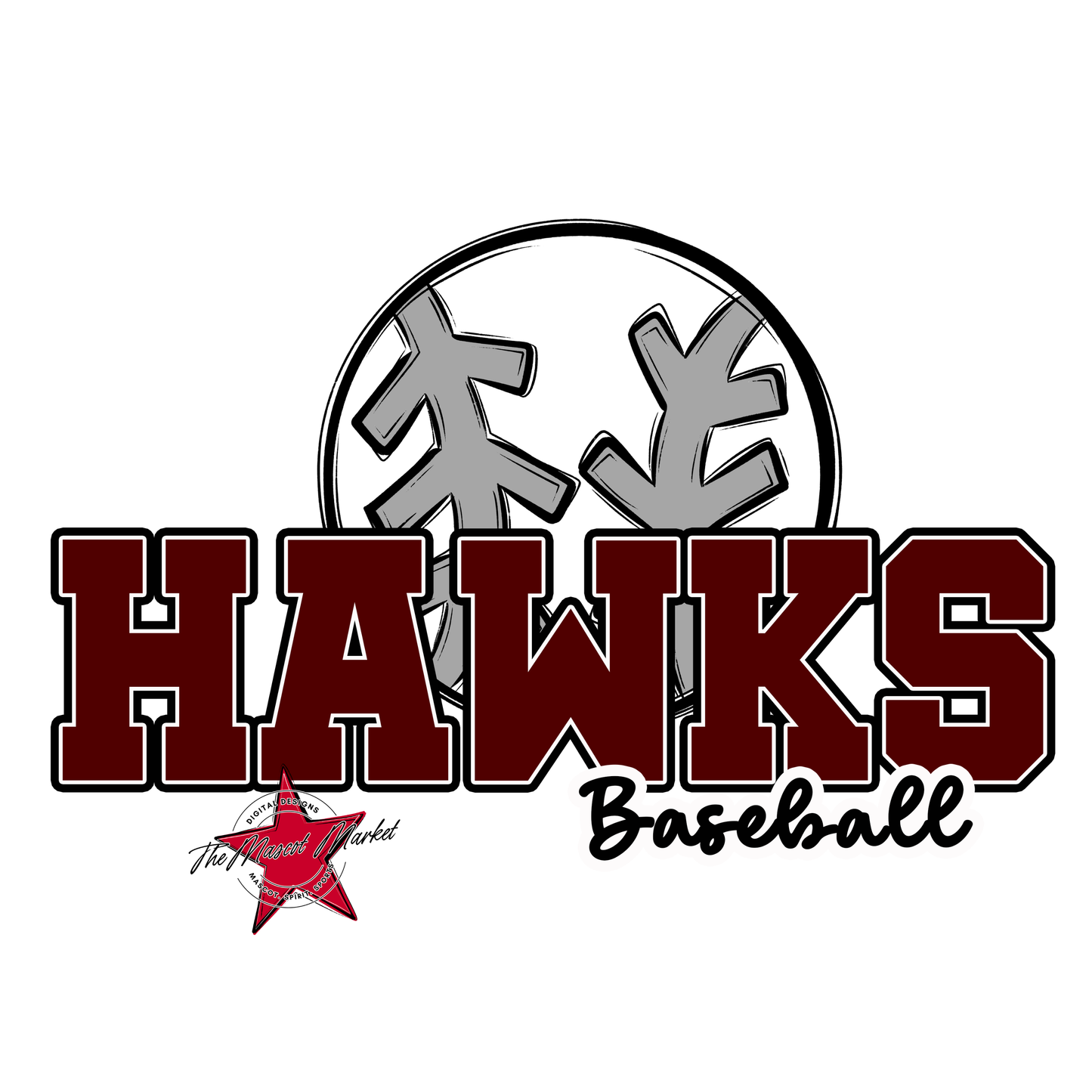 Hawks Varsity Baseball-Maroon