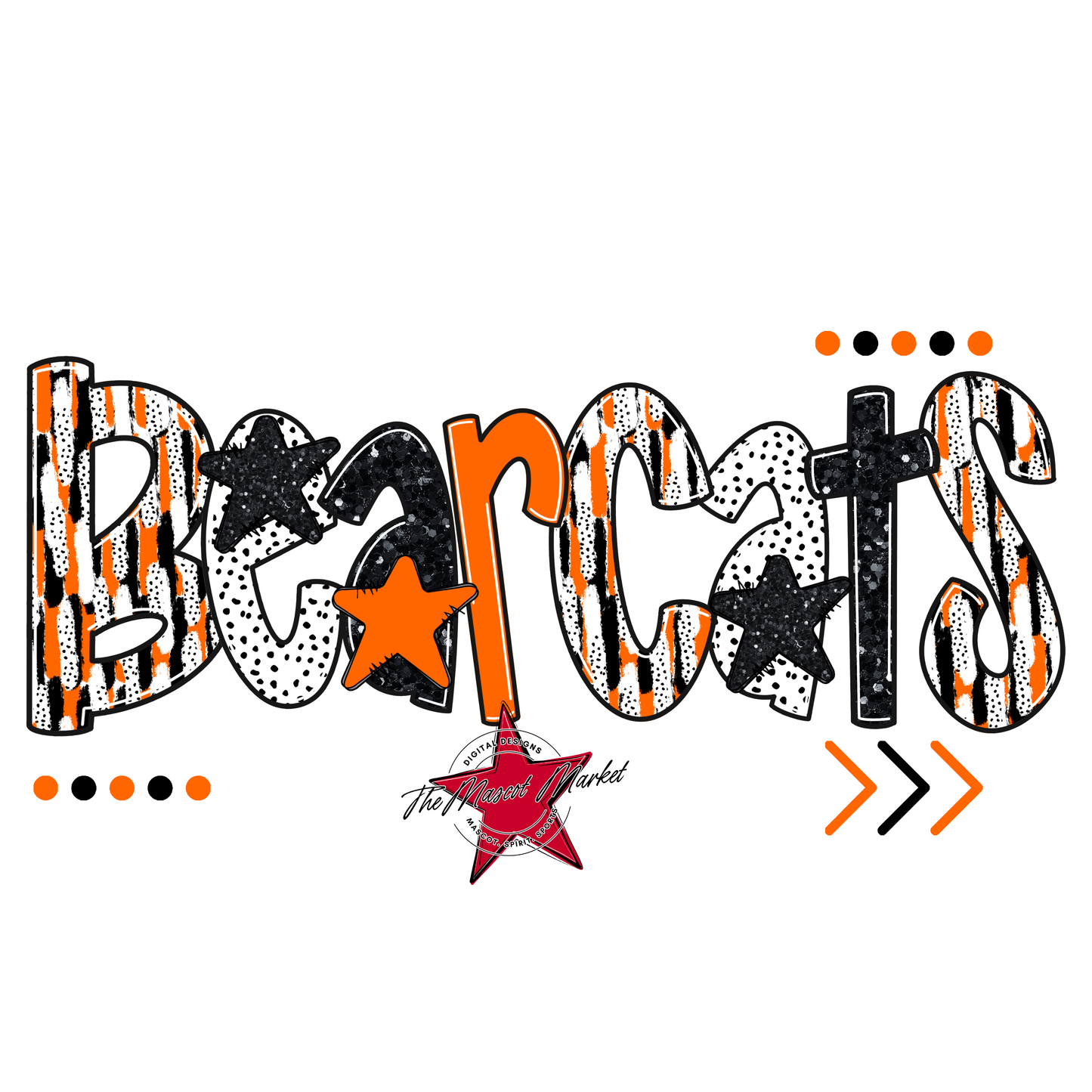 Bearcats Brushstroke Alpha-Maroon-Orange