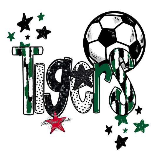 Tigers Soccer Scrape-Green
