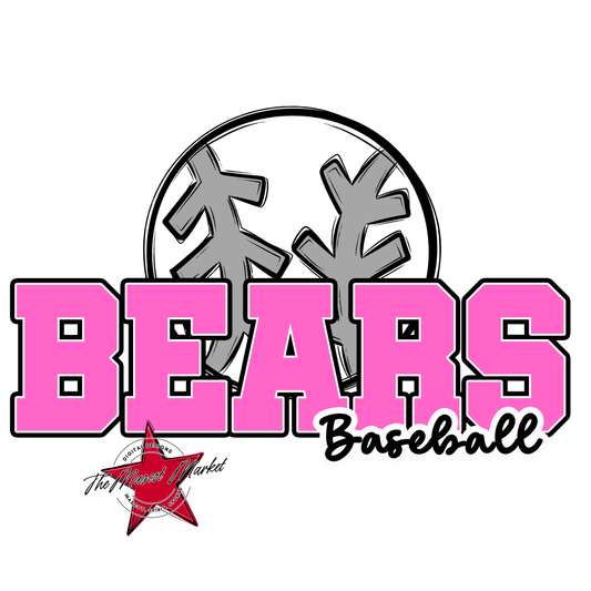 Bears Varsity Baseball Design-Baby Pink