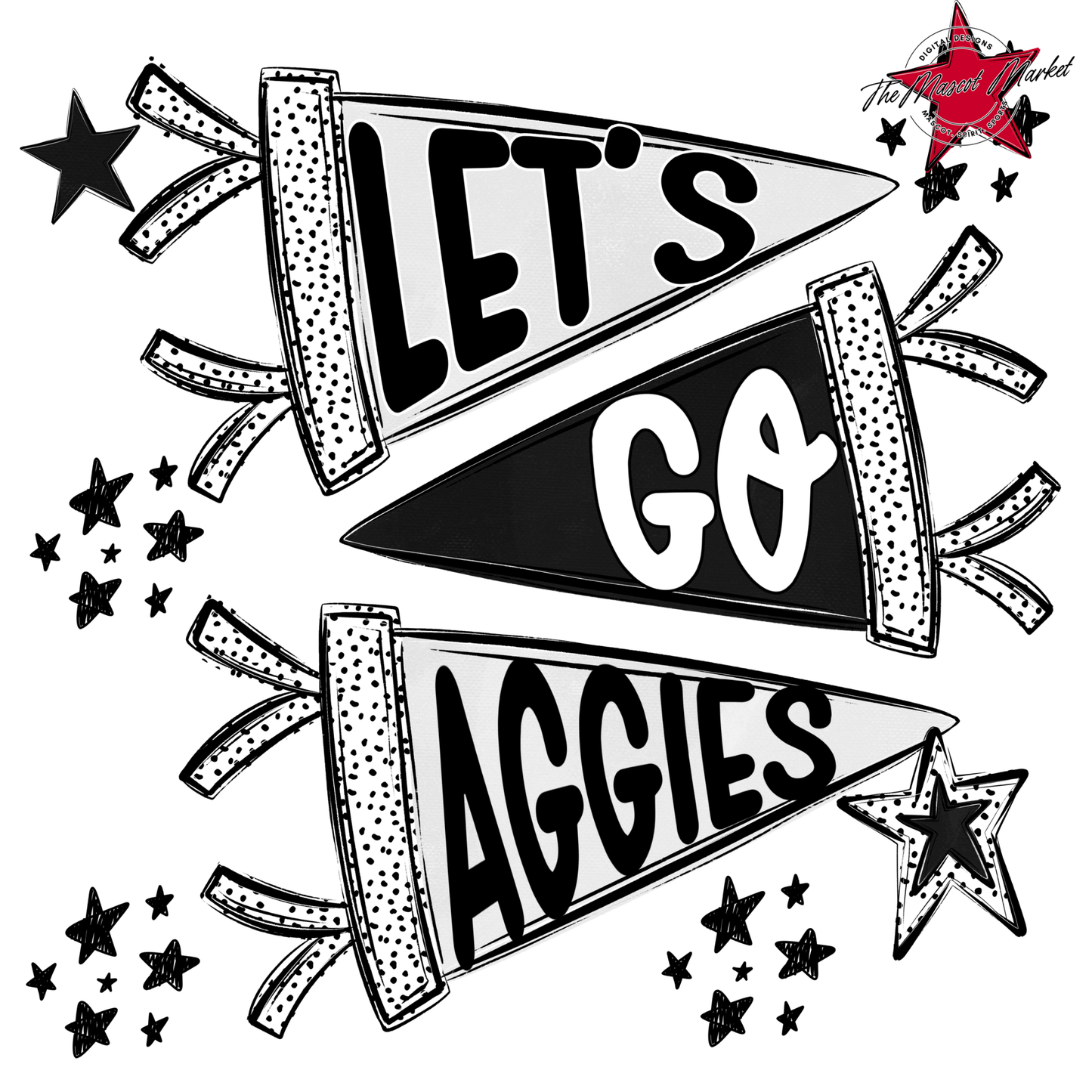 Let's Go Aggies Flag Design