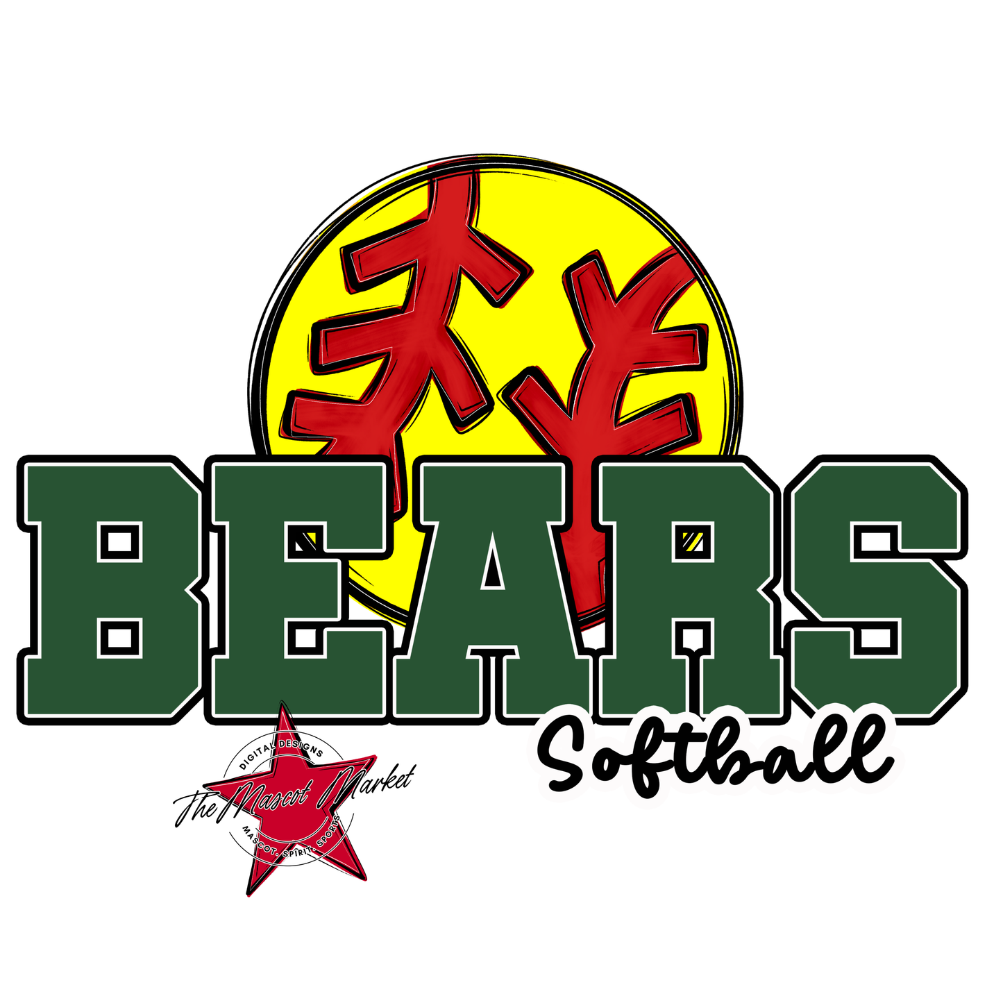 Bears Varsity Softball Design-Green