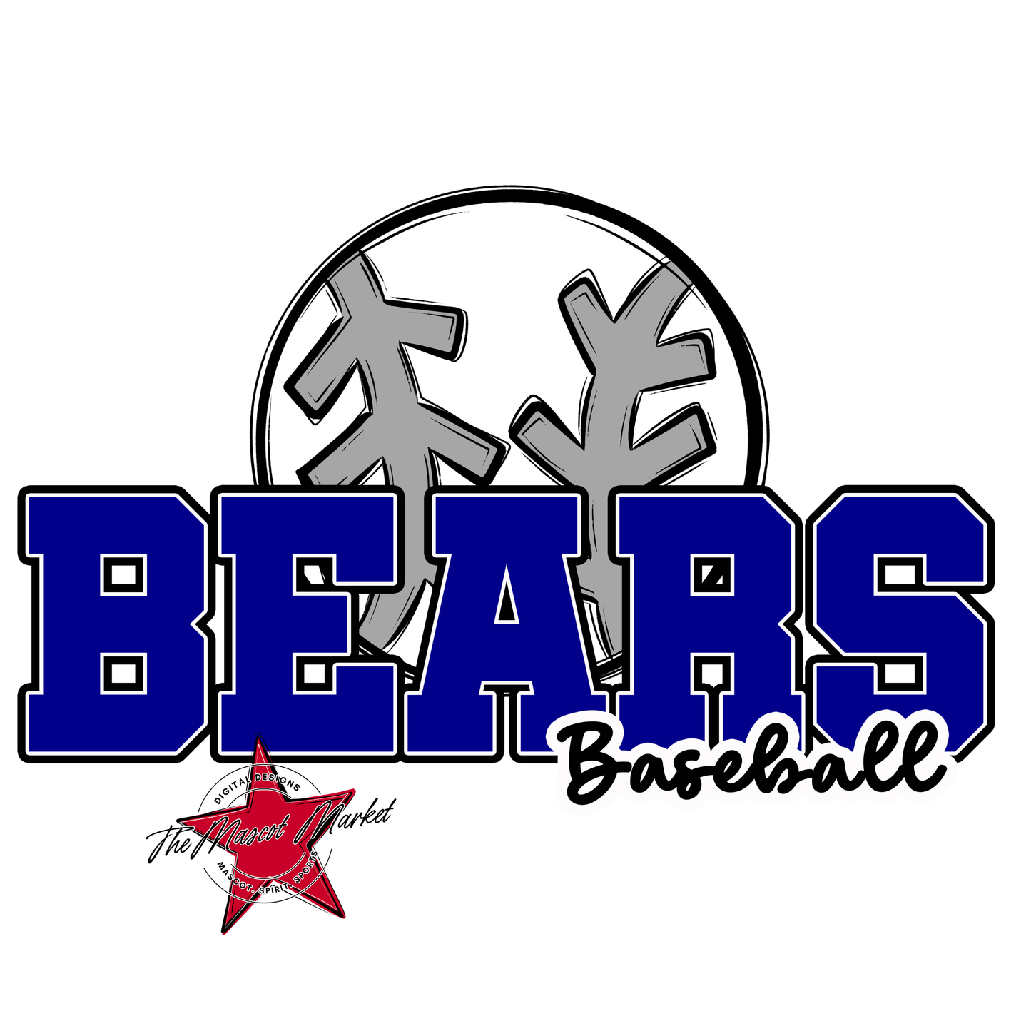 Bears Varsity Baseball Design-Blue