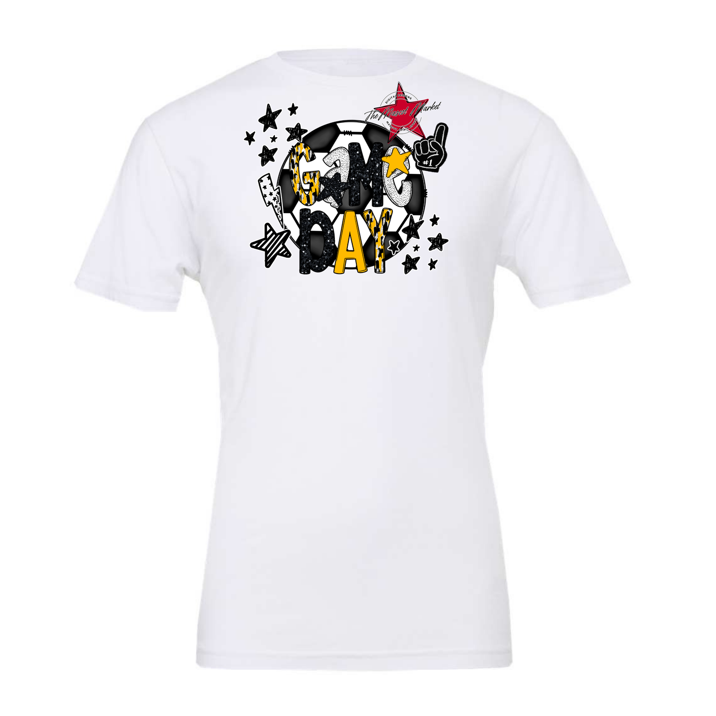 Game Day Scrape Soccer Design-Yellow