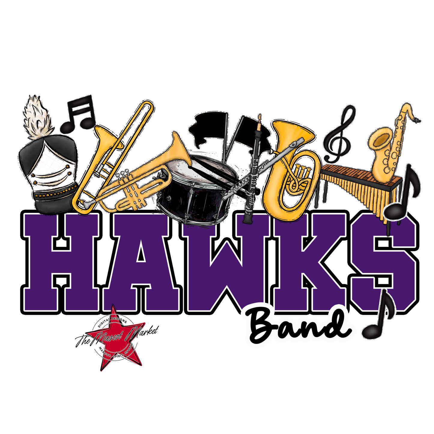 Hawks Varsity Band-Purple