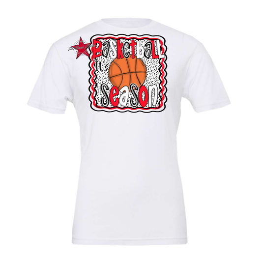 It's Basketball Season Design-Bright Red