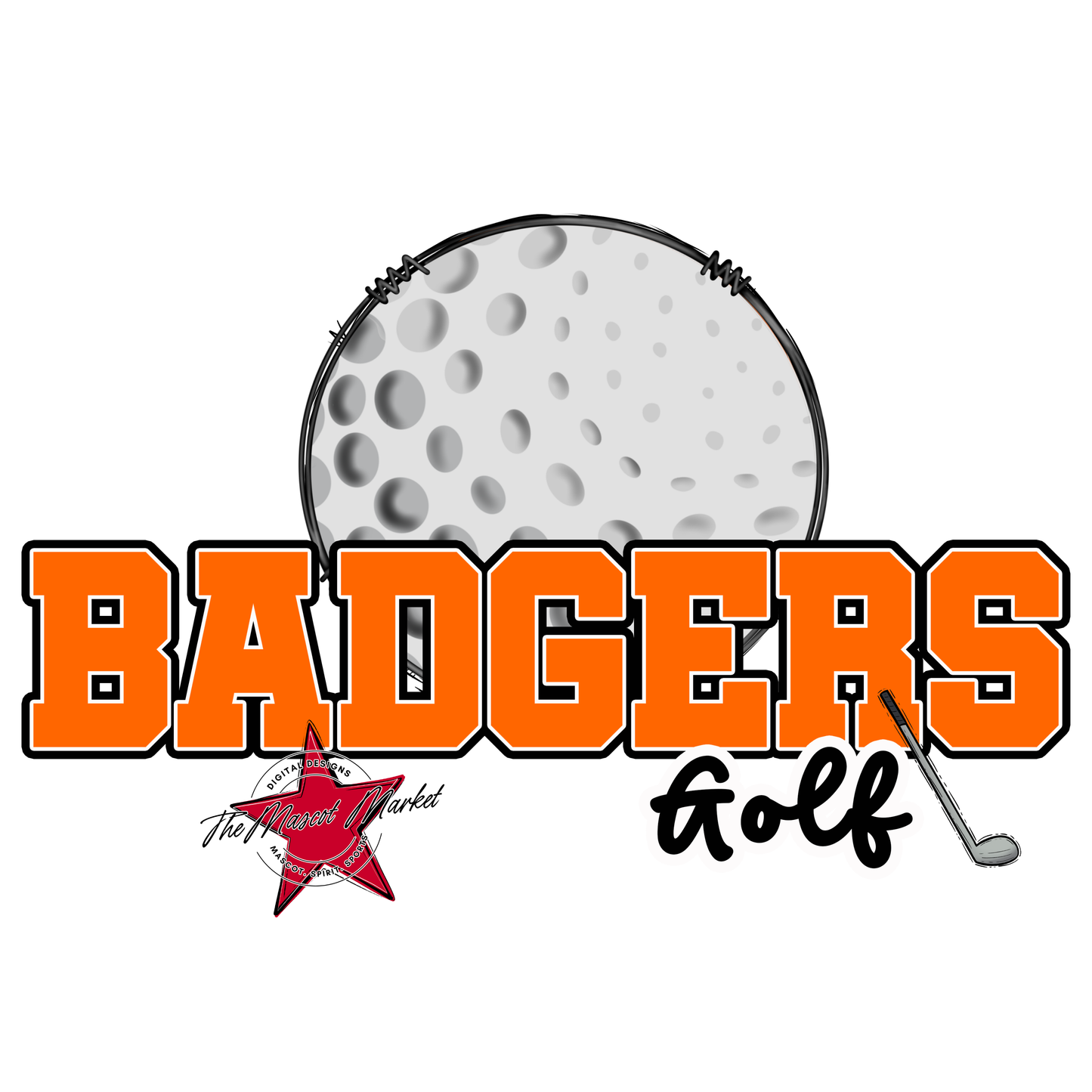 Badgers Varsity Golf Design-Orange