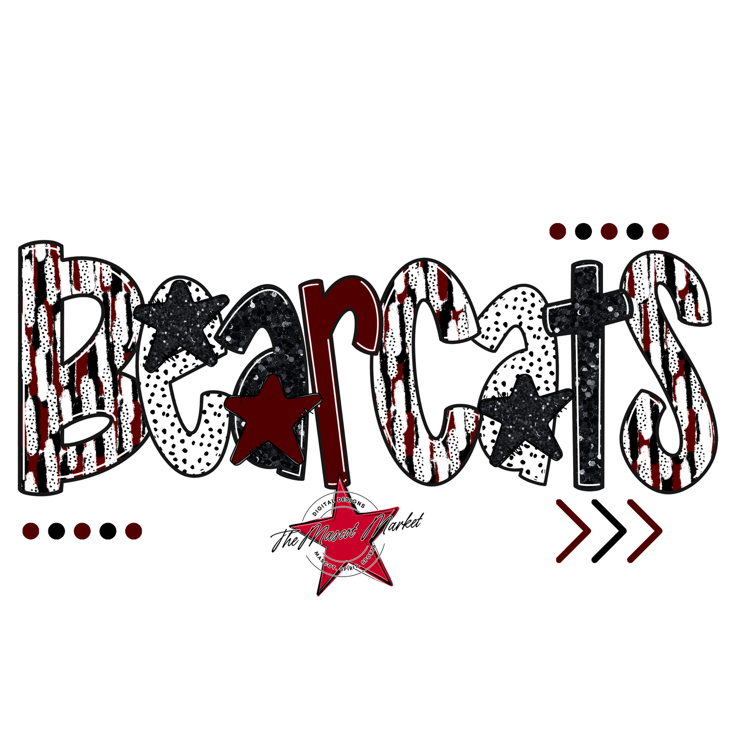 Bearcats Brushstroke Alpha-Maroon