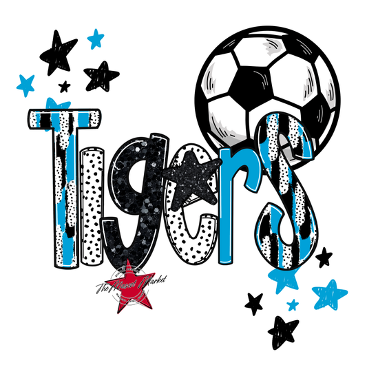 Tigers Soccer Scrape-Carolina Blue