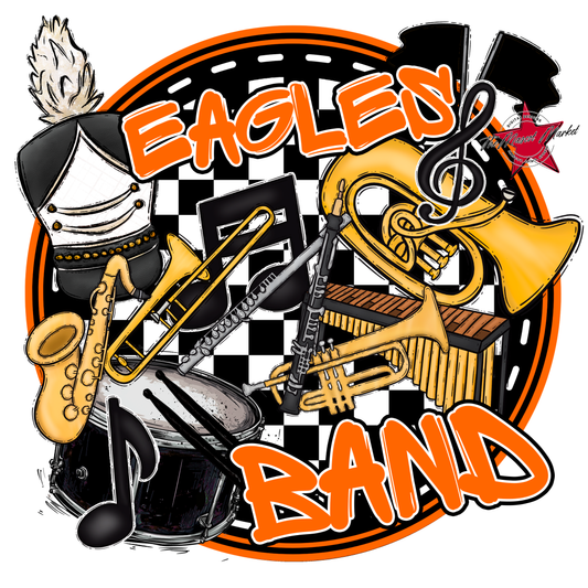 Eagles Circle Band Design-Orange