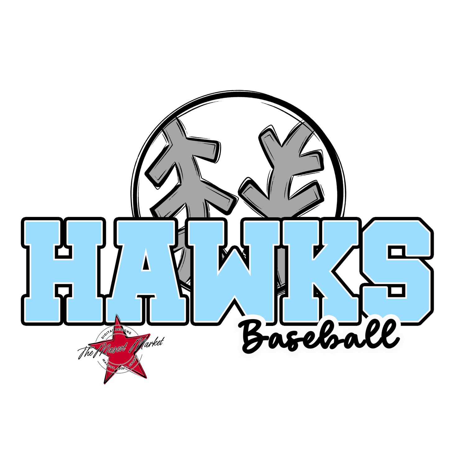 Hawks Varsity Baseball-Columbia Blue