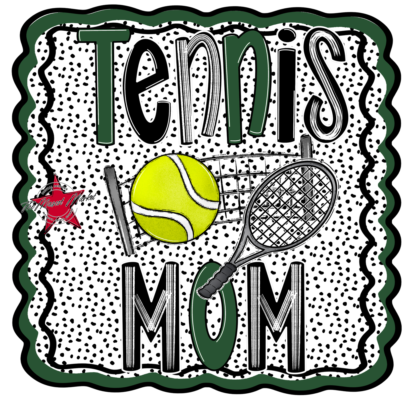 Tennis MomDot Design-Green