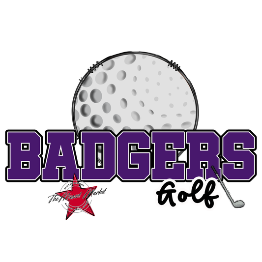 Badgers Varsity Golf Design-Purple