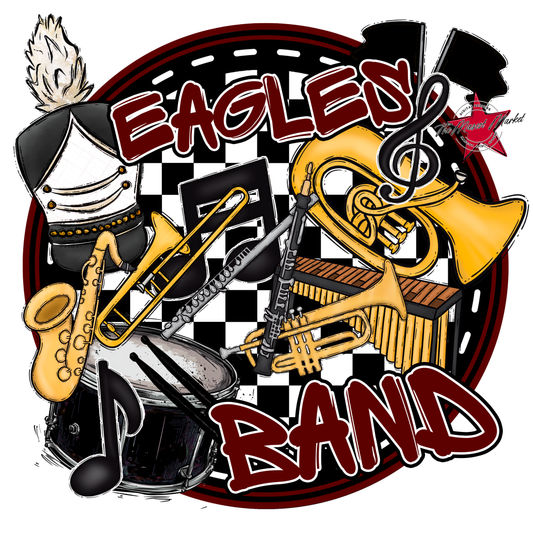 Eagles Circle Band Design-Maroon
