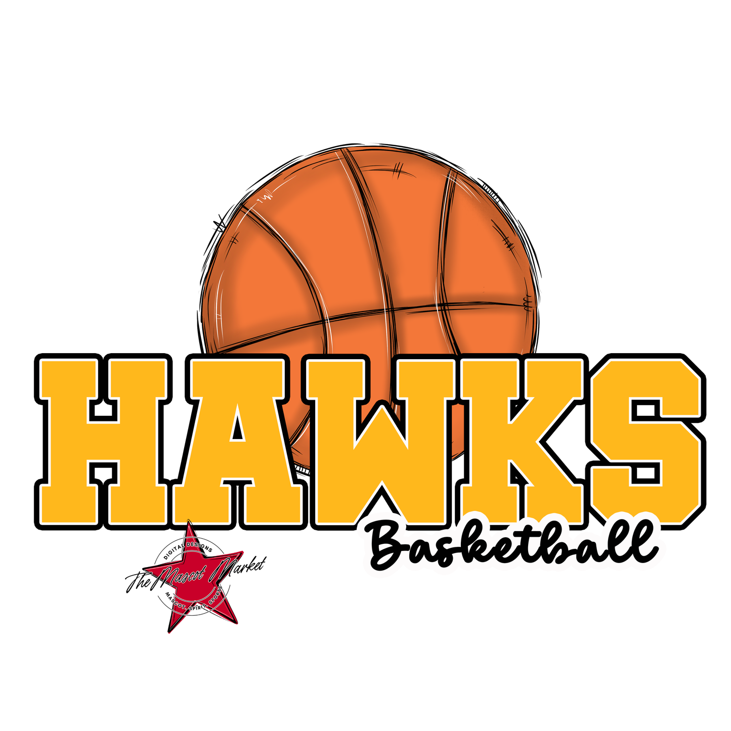 Hawks Varsity Basketball-Yellow
