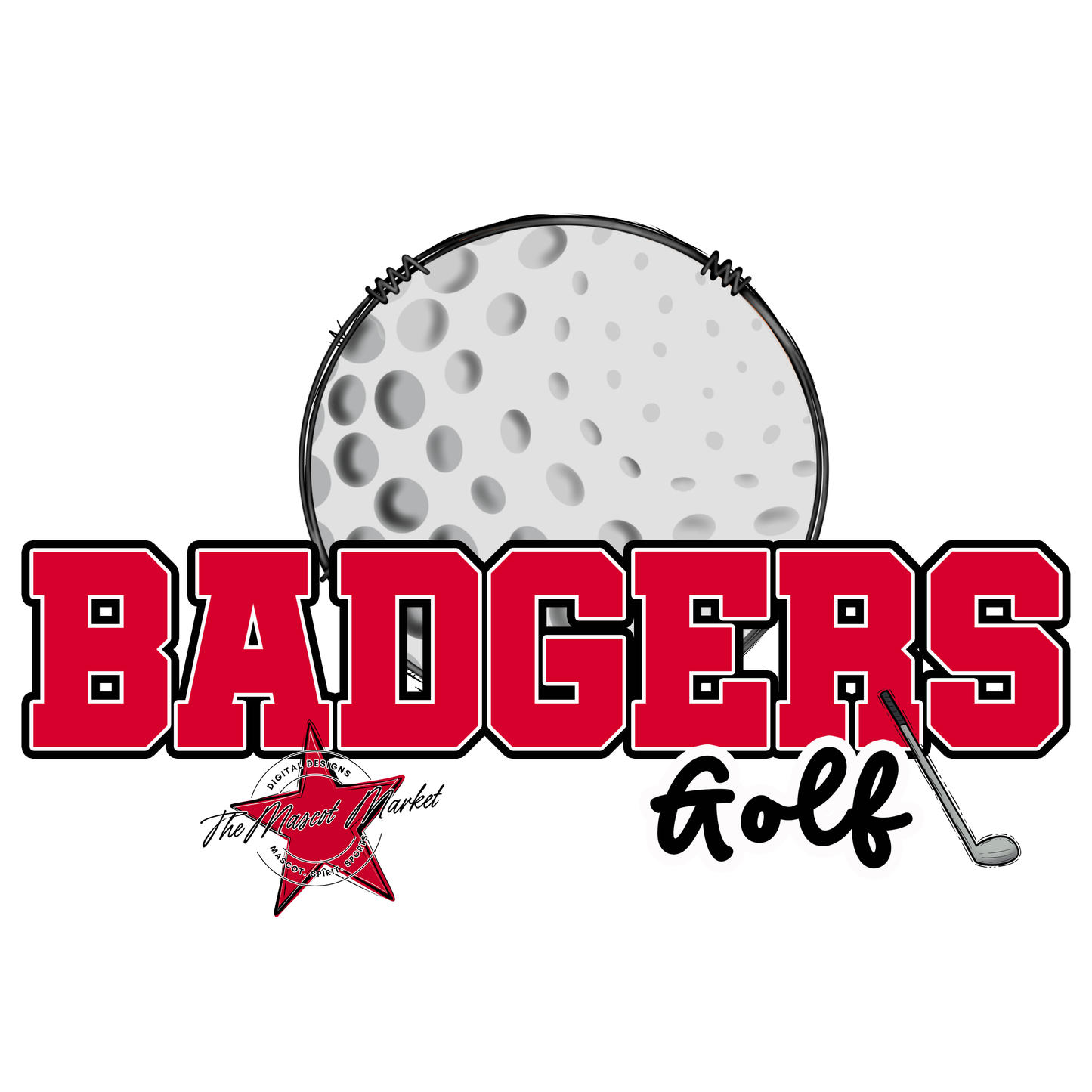 Badgers Varsity Golf Design-Red