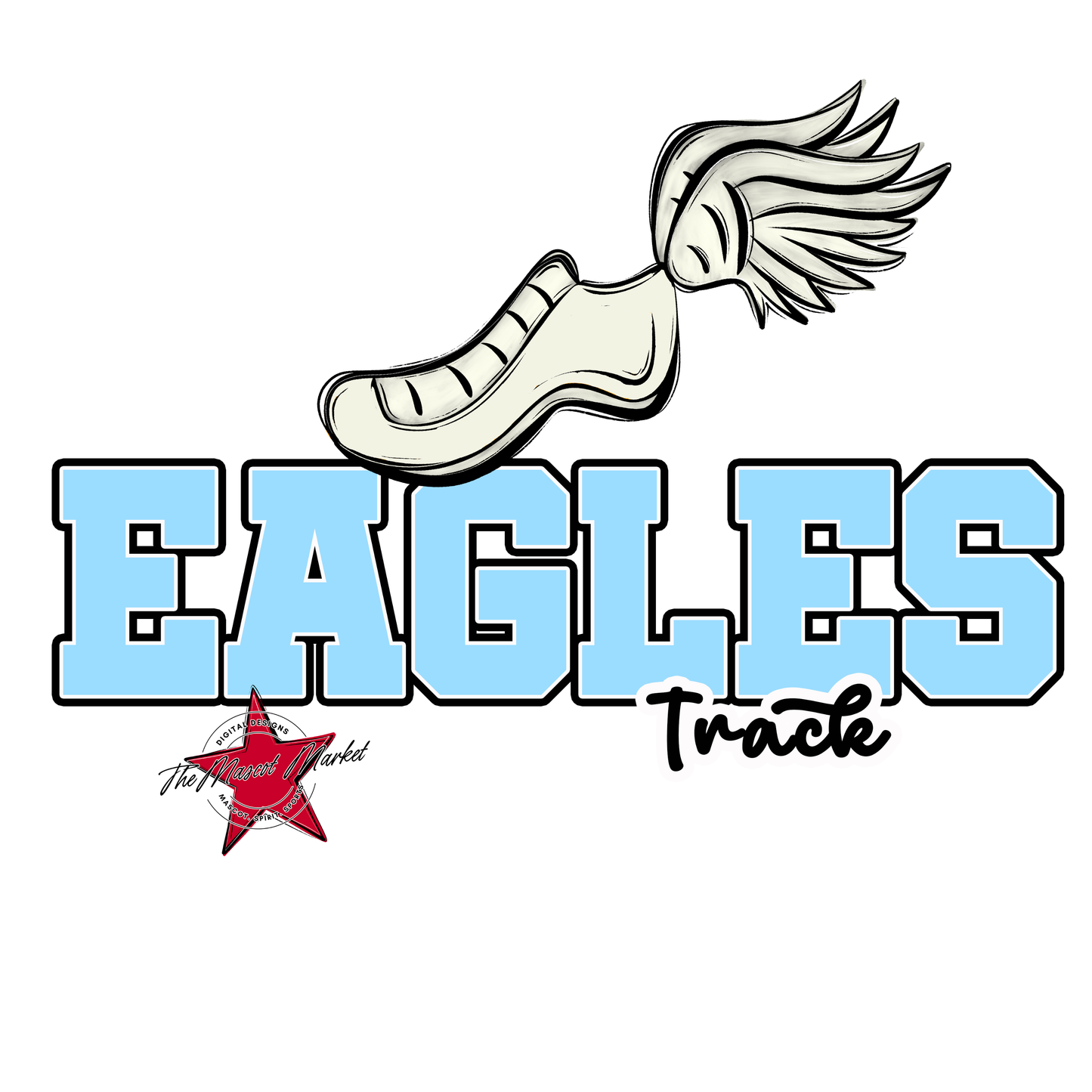 Eagles Varsity Track Design-Columbia Blue