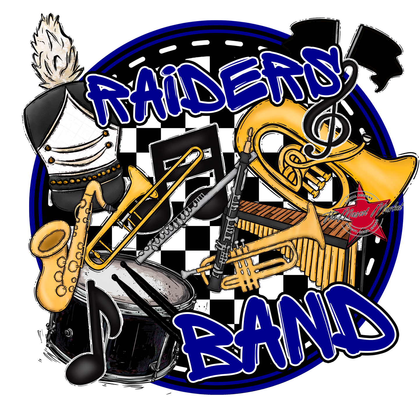 Raiders Circle Band Design-Blue