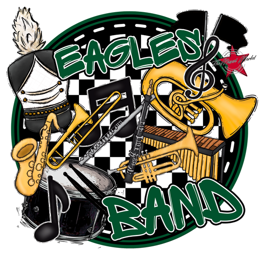 Eagles Circle Band Design-Green