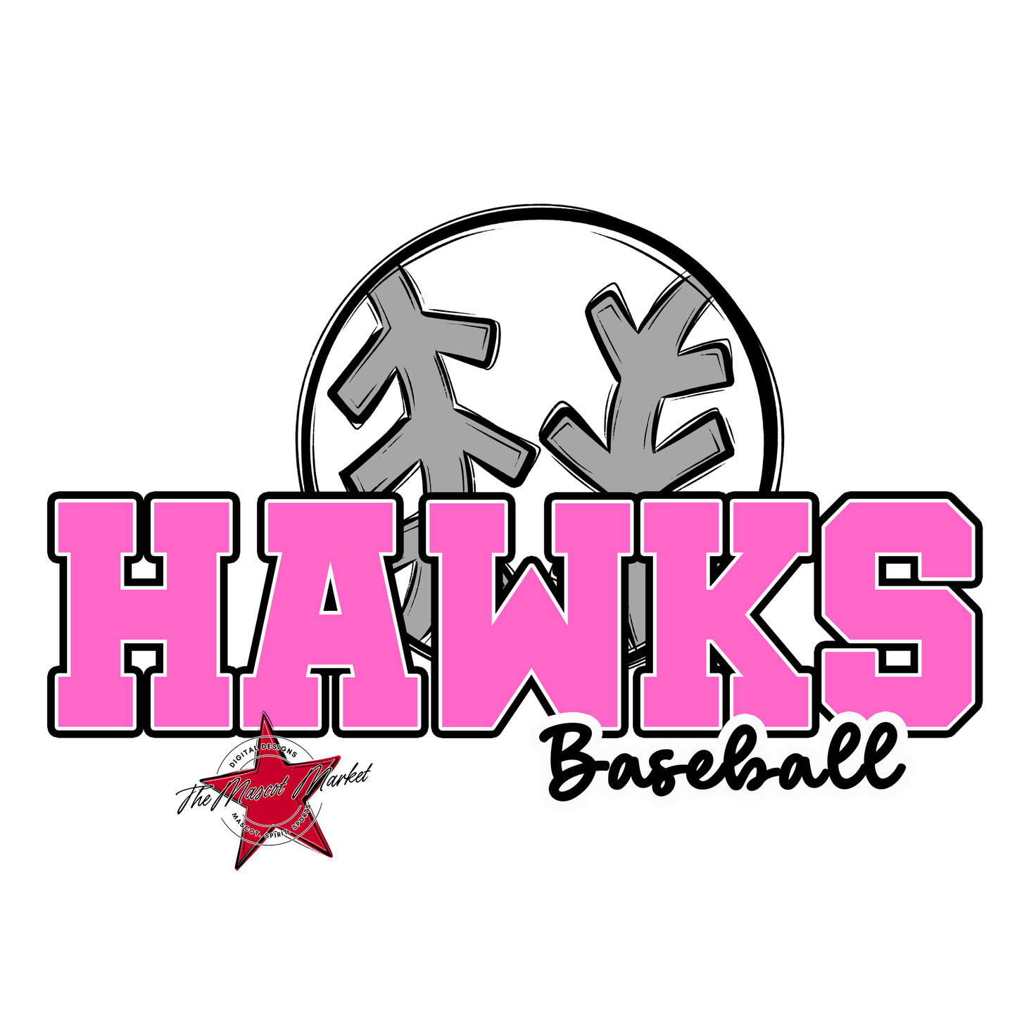 Hawks Varsity Baseball-Baby Pink