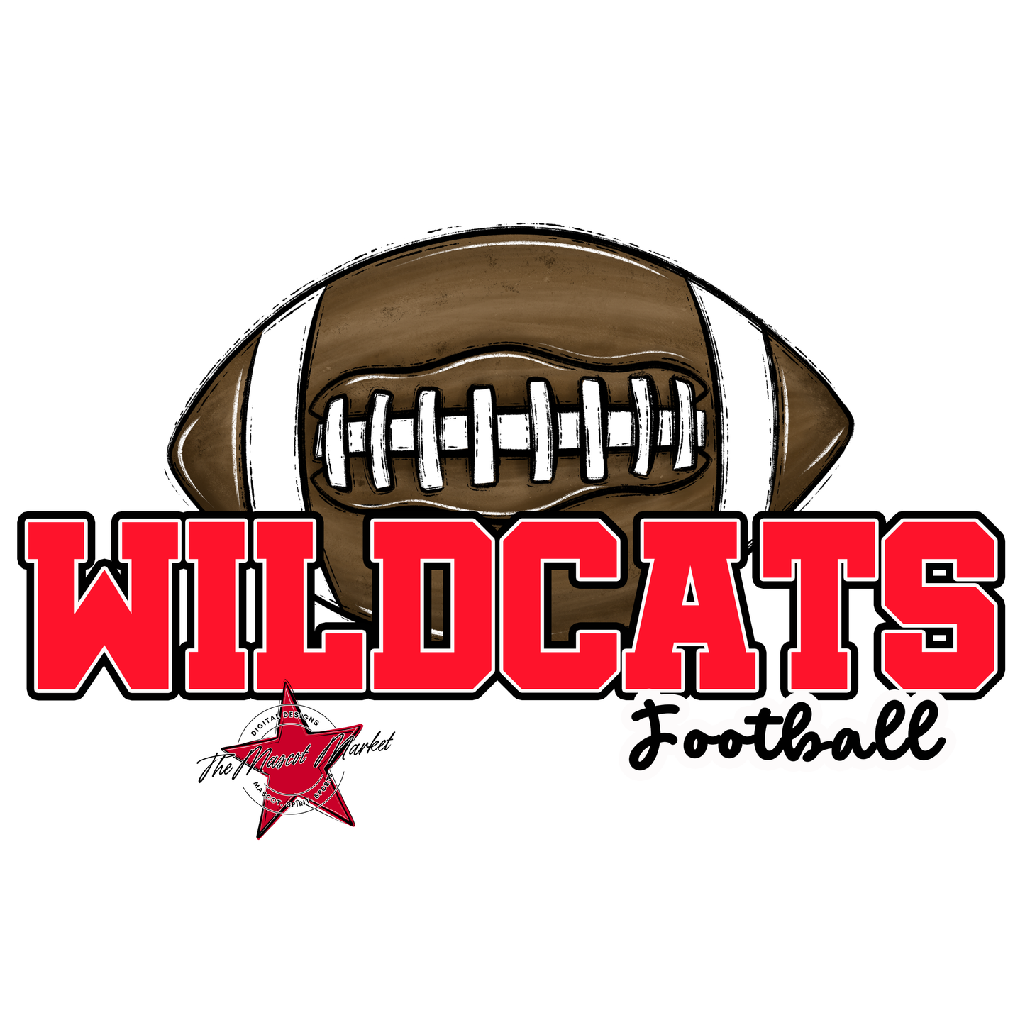 Wildcats Varsity Football-Bright Red