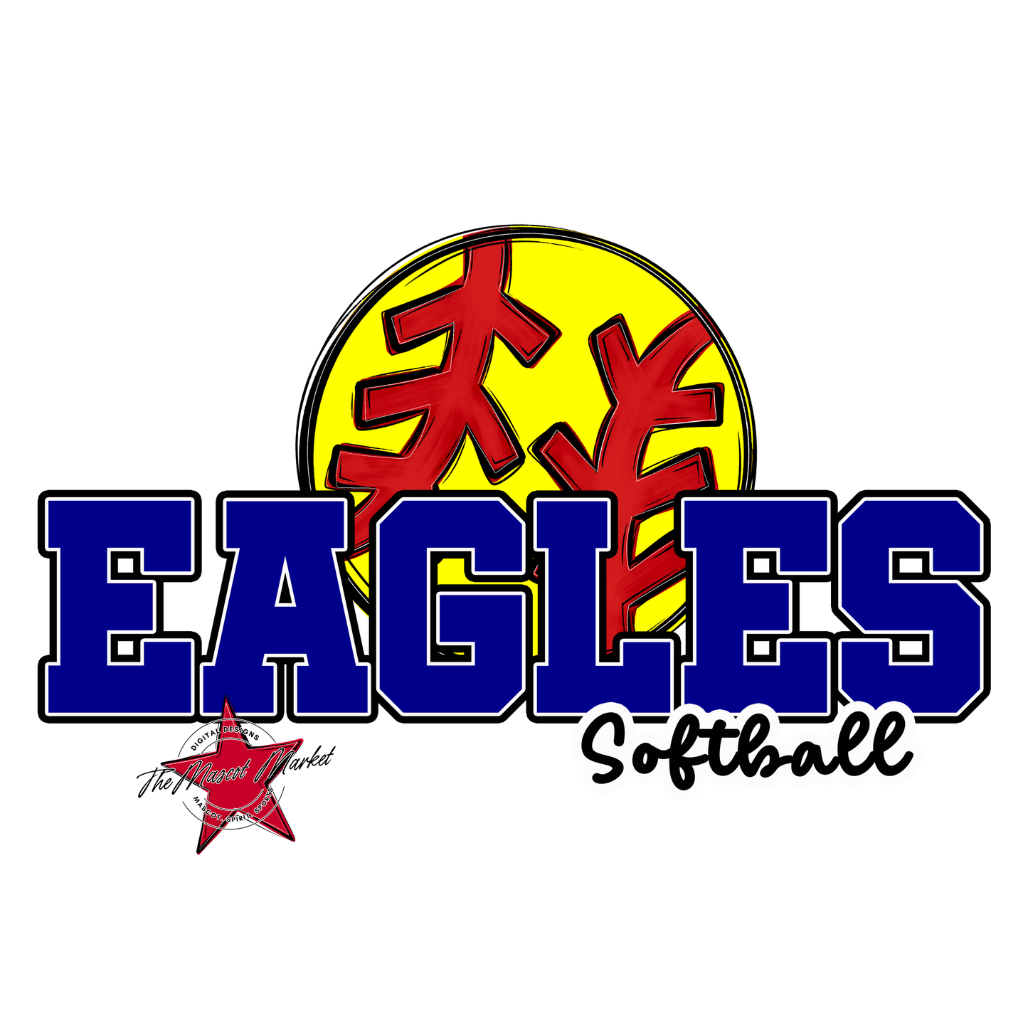 Eagles Varsity Softball Design-Blue