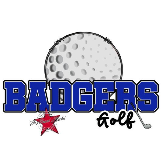 Badgers Varsity Golf Design-Royal Blue