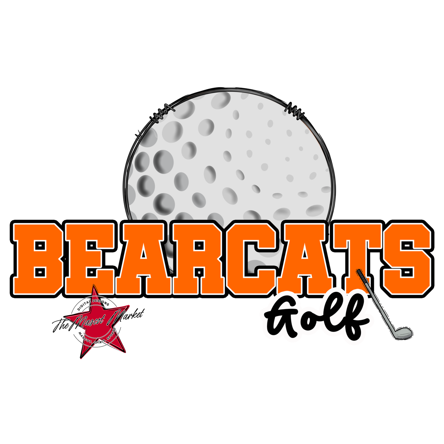 Bearcats Varsity Golf Design-Orange
