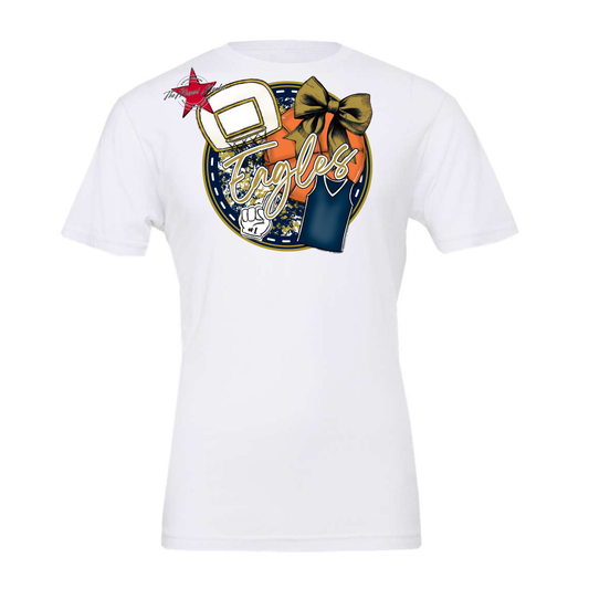 Eagles Circle Basketball Design-Navy-Gold