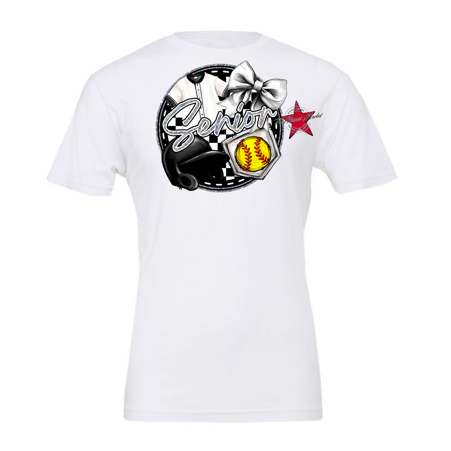 Senior Circle Softball Design-Silver
