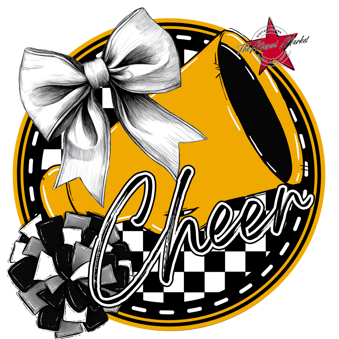 Cheer Circle Design-Yellow