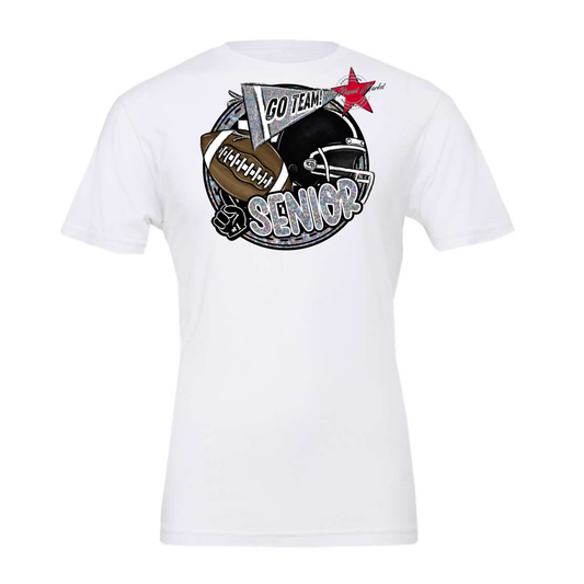 Senior Football Circle Design-Silver